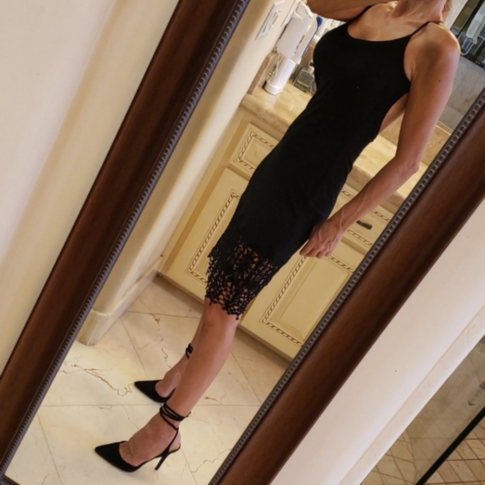 Blanc crochet bottom mesh dress, S. - Picture 4 of 14